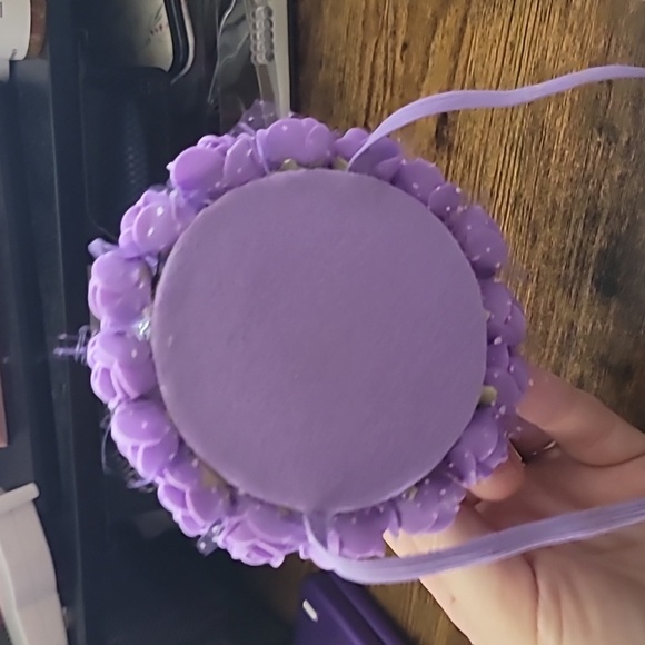 First Year Tiara "1" Purple & Silver - Picture 4 of 4